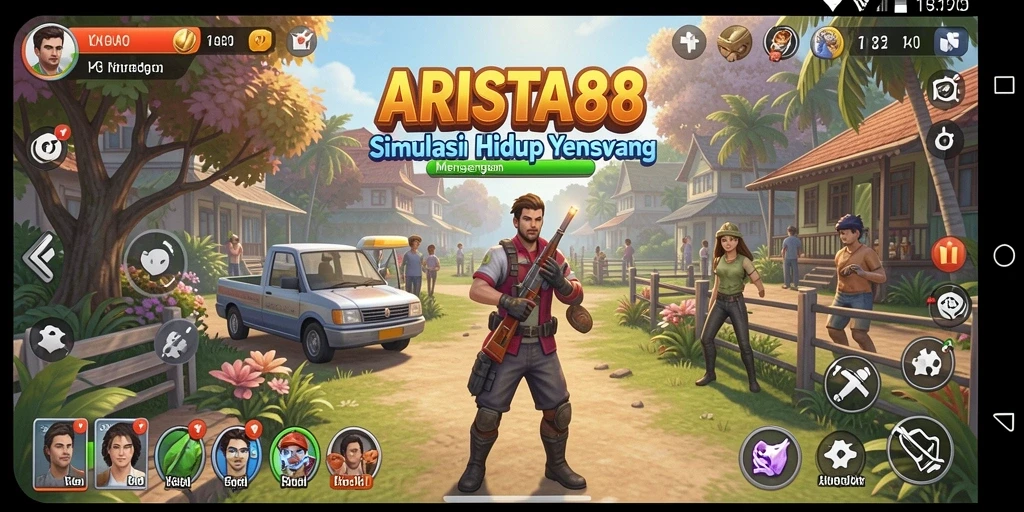 Tampilan gameplay menarik dari ARISTA88 dengan interaksi karakter yang dinamis.