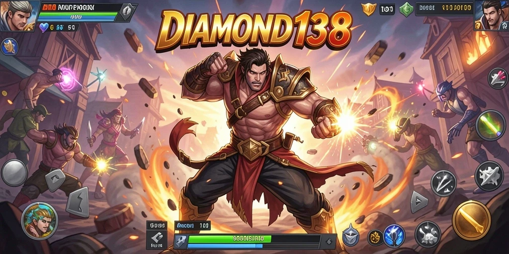 Tangkapan layar menampilkan pertempuran seru dalam DIAMOND138.