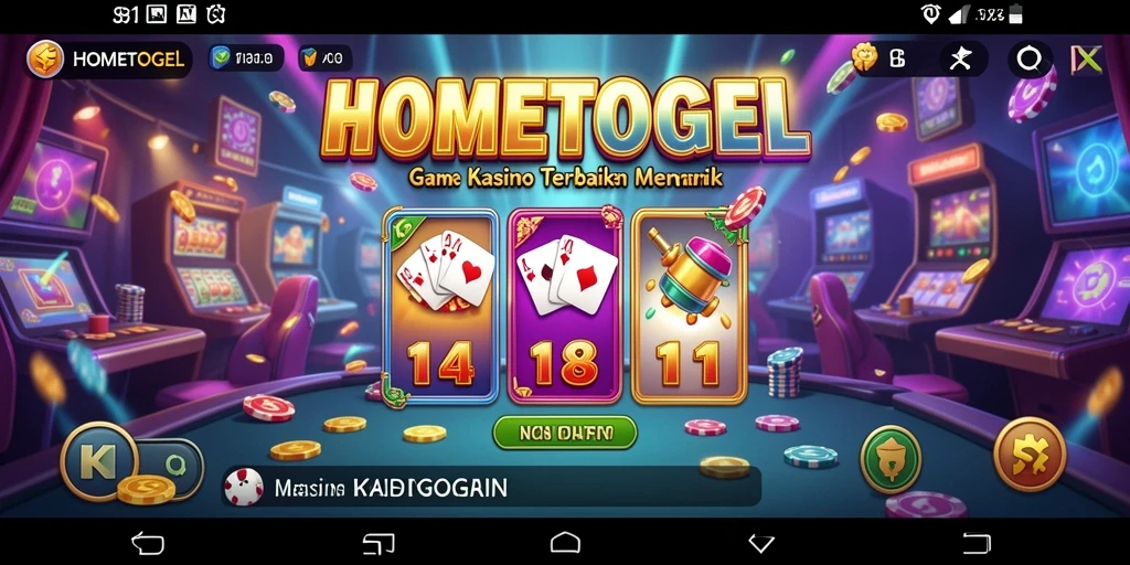 Tampilan gameplay HOMETOGEL yang seru dan menarik.