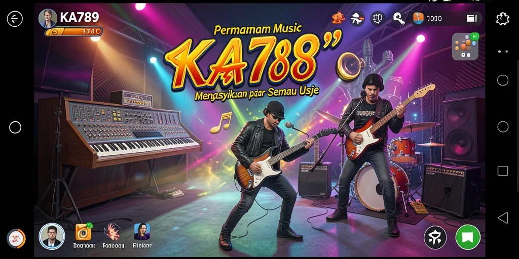 Tangkapan layar KA789 menampilkan gameplay musik yang interaktif dan menantang.