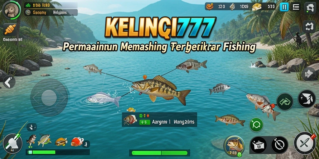 Tampilan gameplay KELINCI777 yang seru saat memancing di laut.