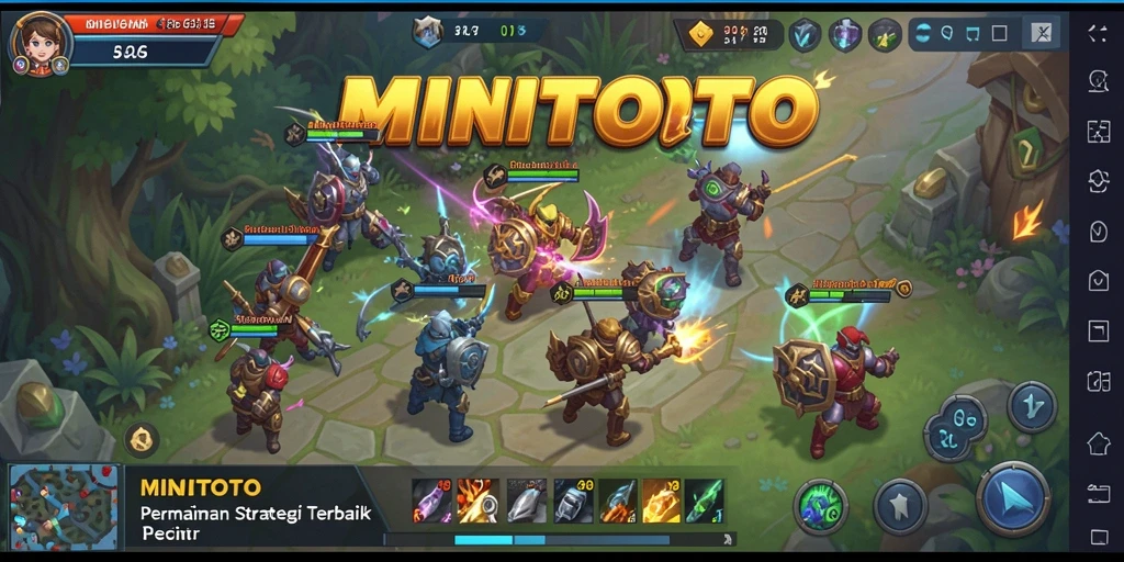 Screenshot gameplay MINITOTO yang menampilkan taktik permainan SLG.