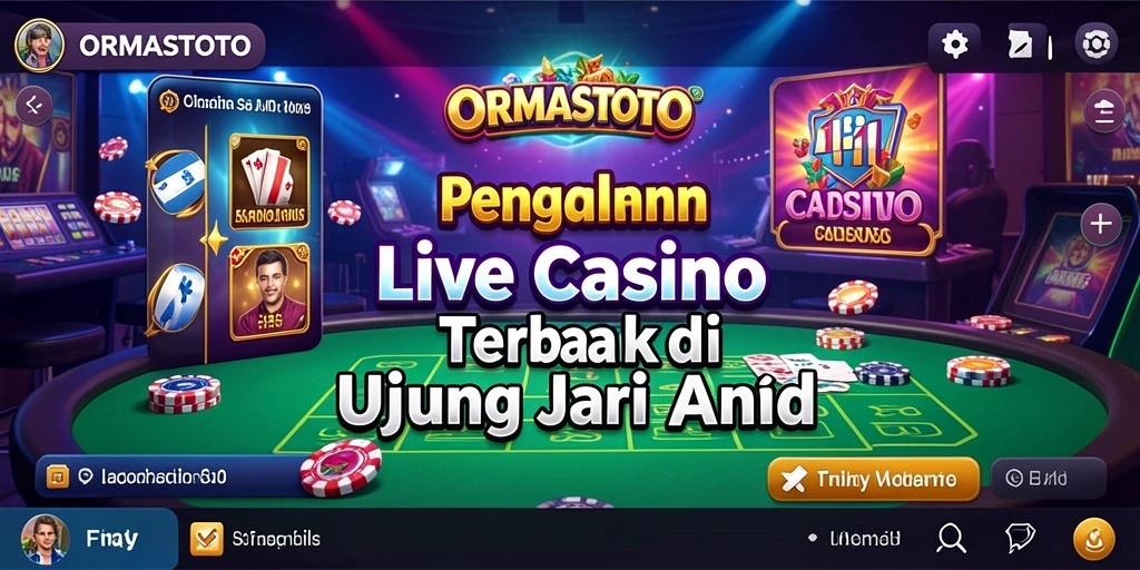Tampilan menarik dari gameplay Live Casino di ORMASTOTO.