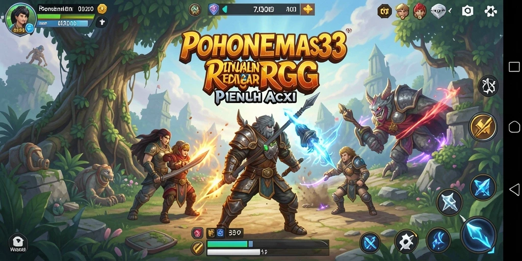 Gameplay dinamis dan aksi seru dalam POHONEMAS33.